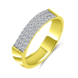 Inel din aur galben cu pietre Diamant