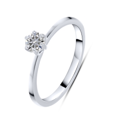 Inel din aur alb cu pietre Diamant crescut