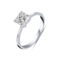 Inel din aur alb cu pietre Diamant crescut