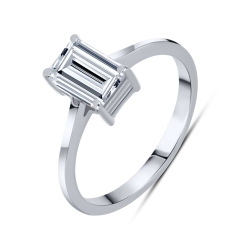 Inel din aur alb cu pietre Diamant crescut