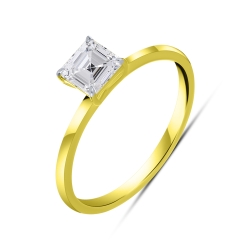 Inel din aur galben cu pietre Diamant crescut