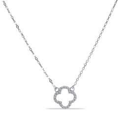 Colier din argint  cu pietre Cubic Zirconia Incolor