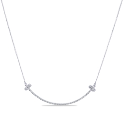 Colier din argint  cu pietre Cubic Zirconia Incolor