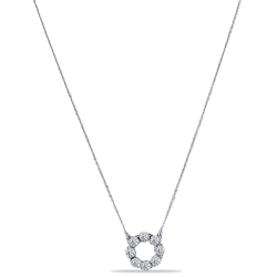 Colier din argint  cu pietre Cubic Zirconia Incolor
