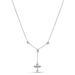 Colier din argint  cu pietre Cubic Zirconia Incolor