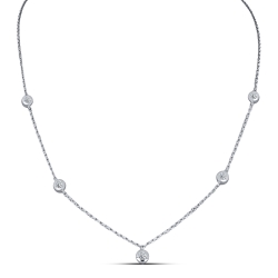 Colier din argint  cu Cubic Zirconia Incolor