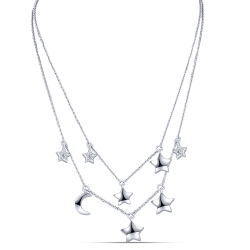 Colier din argint  cu pietre Cubic Zirconia Incolor