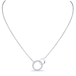 Colier din argint  cu pietre Cubic Zirconia Incolor