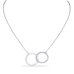 Colier din argint  cu pietre Cubic Zirconia Incolor