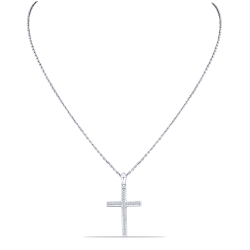 Colier din argint  cu pietre Cubic Zirconia Incolor