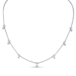 Colier din argint  cu pietre Cubic Zirconia Incolor