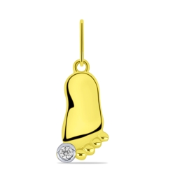 Pandantiv din aur galben cu pietre Cubic Zirconia Incolor