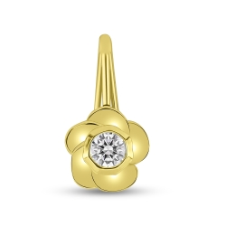 Pandantiv din aur galben cu pietre Cubic Zirconia Incolor