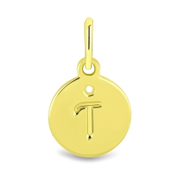 Pandantiv din aur galben cu pietre Cubic Zirconia Incolor