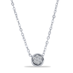 Colier din argint  cu pietre Diamant