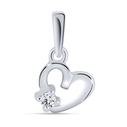 Pandantiv din argint  cu pietre Cubic Zirconia Incolor