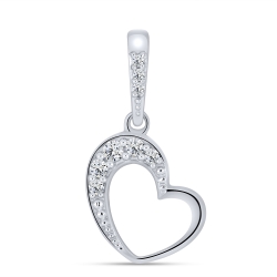 Pandantiv din argint  cu pietre Cubic Zirconia Incolor