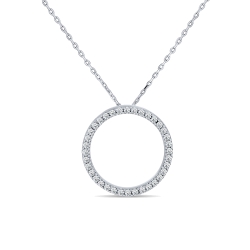 Colier din argint  cu pietre Cubic Zirconia Incolor