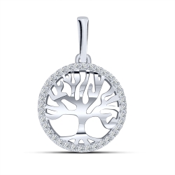 Pandantiv din argint  cu pietre Cubic Zirconia Incolor