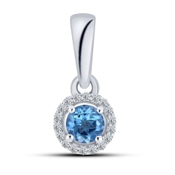 Pandantiv din argint  cu Cubic Zirconia Incolor, Topaz Swiss