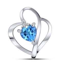 Pandantiv din argint  cu Cubic Zirconia Incolor, Topaz Swiss