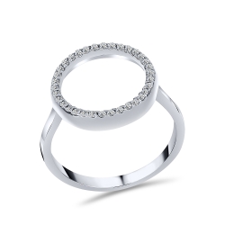 Inel din argint  cu pietre Cubic Zirconia Incolor