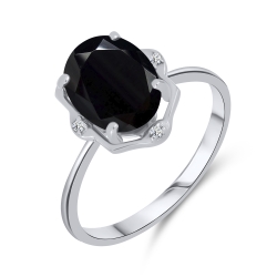 Inel din argint  cu pietre Cubic Zirconia Incolor, Spinel