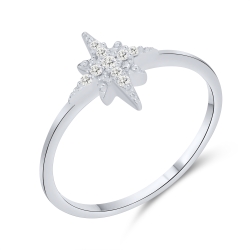 Inel din argint  cu pietre Cubic Zirconia Incolor