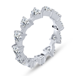 Inel din argint  cu pietre Cubic Zirconia Incolor
