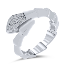 Inel din argint  cu pietre Cubic Zirconia Incolor