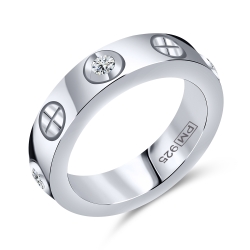 Inel din argint  cu Cubic Zirconia Incolor