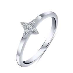 Inel din argint  cu pietre Cubic Zirconia Incolor