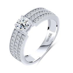 Inel din argint  cu Cubic Zirconia Incolor