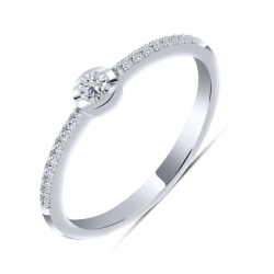 Inel din argint  cu Cubic Zirconia Incolor