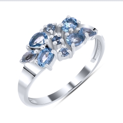Inel din argint  cu Topaz Swiss