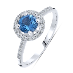Inel din argint  cu Cubic Zirconia Incolor, Topaz Swiss
