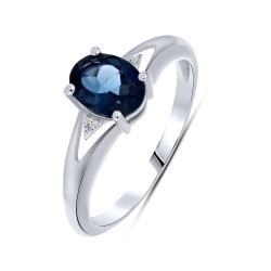 Inel din argint  cu Cubic Zirconia Incolor, Topaz London