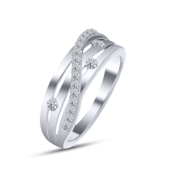 Inel din argint  cu Cubic Zirconia Incolor