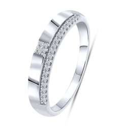 Inel din argint  cu Cubic Zirconia Incolor