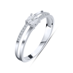 Inel din argint  cu Cubic Zirconia Incolor