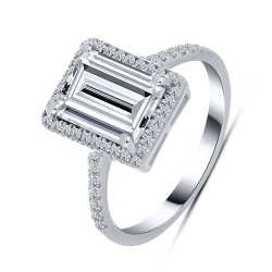 Inel din argint  cu Cubic Zirconia Incolor