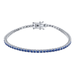 Brățară din argint  cu pietre Corindon