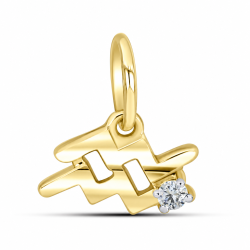 Pandantiv din aur galben cu Cubic Zirconia Incolor