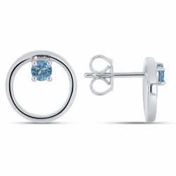 Cercei din argint cu Topaz Swiss