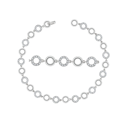 Brățară din aur alb cu pietre Diamant