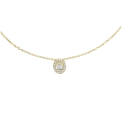 Colier din aur galben cu pietre Diamant