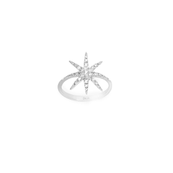 Inel din aur alb cu pietre Diamant
