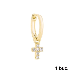 Cercel din aur galben cu pietre Diamant