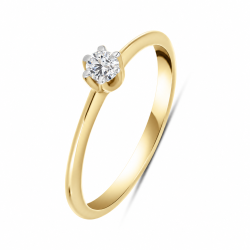 Inel din aur galben cu Cubic Zirconia Incolor