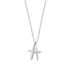 Colier din argint  cu pietre Cubic Zirconia Incolor
